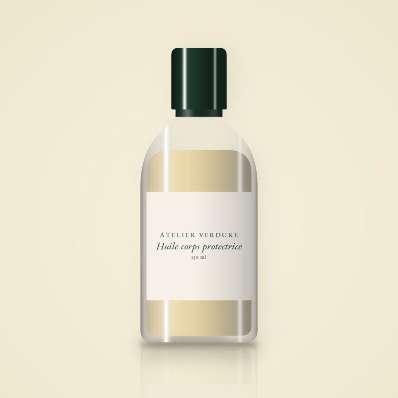 Huile corps protectrice au camélia – Atelier Verdure, flacon 150 ml