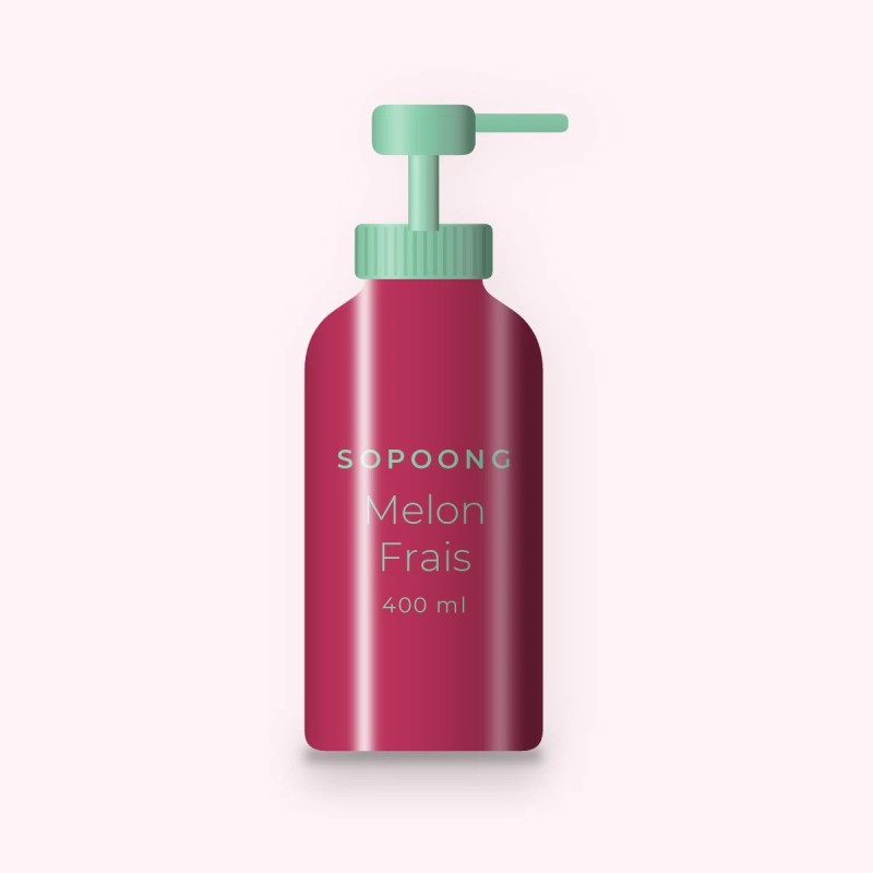 Lait corps Melon Frais hydratation intense – Sopoong, flacon-pompe 400 ml