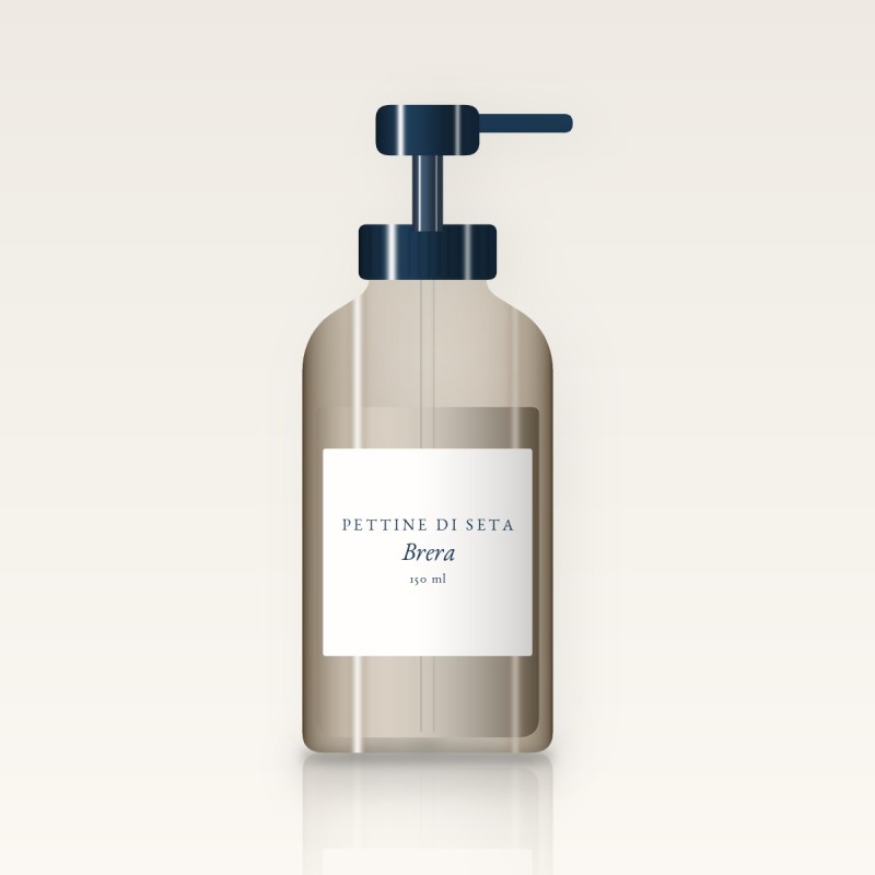 Soin sans rinçage Brera au squalane végétal – Pettine di Seta, flacon-pompe 150 ml