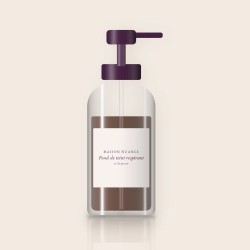 Fond de teint respirant à l'eau de rose – Maison Nuance, flacon-pompe 30 ml, teinte 27 Expresso