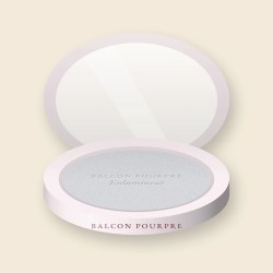 Enlumineur effet peau fraîche à l'acide hyaluronique – Balcon Pourpre, boîtier 7 g, teinte Lune argentée