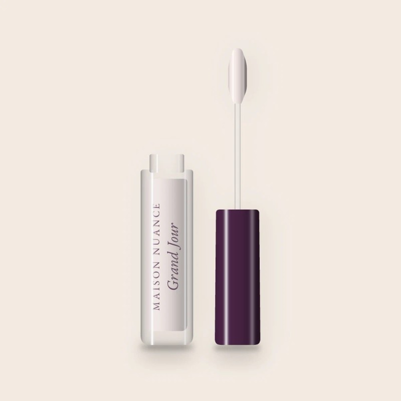 Gloss Grand Jour à l'huile de cerise – Maison Nuance, flacon applicateur 6 ml, teinte 01 Cristal