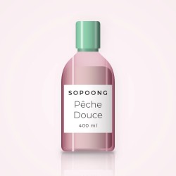 Pêche Douce nettoyant visage hydratant – Sopoong, flacon 400 ml