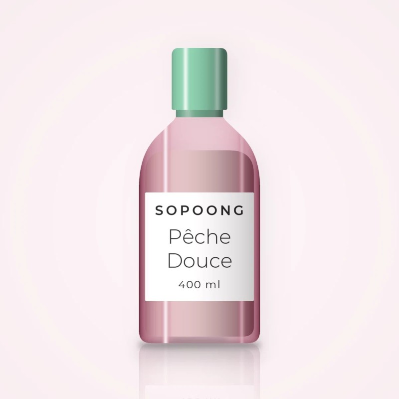 Pêche Douce nettoyant visage hydratant – Sopoong, flacon 400 ml