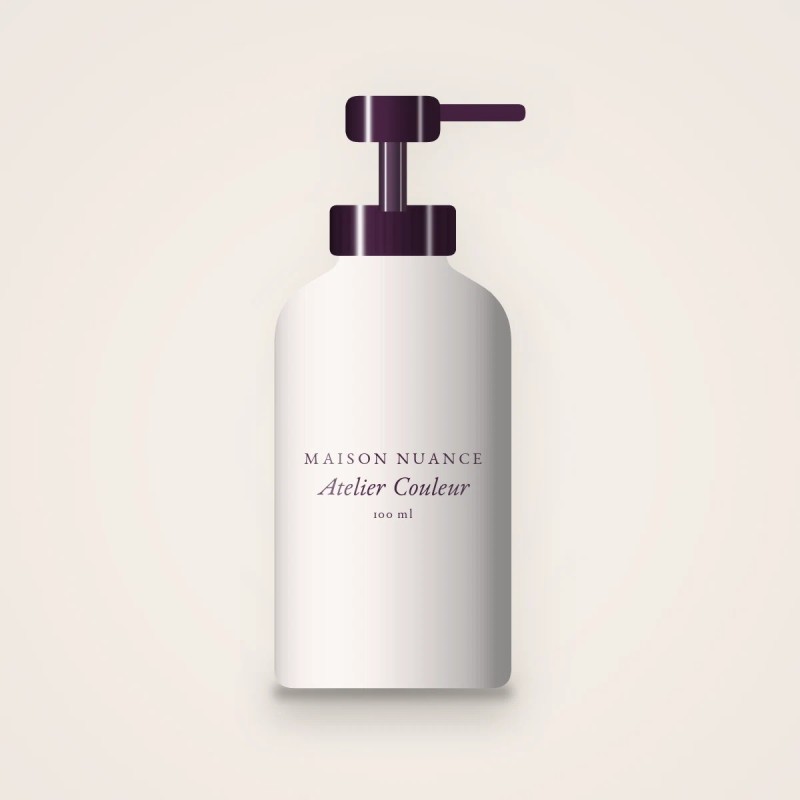 Gel douche Atelier Couleur sans savon – Maison Nuance, flacon-pompe 100 ml