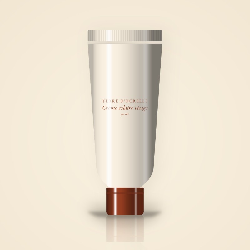Crème solaire visage ultra-légère à l'extrait de camomille SPF 50+ – Terre d'Ocrelle, tube 40 ml