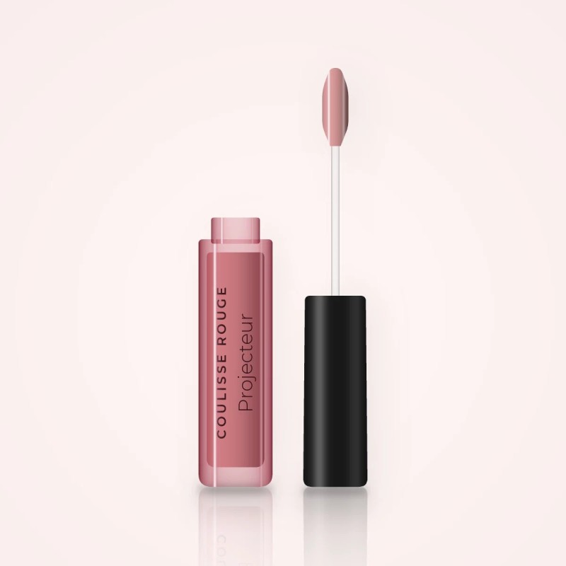 Gloss Projecteur à l'huile de raisin – Coulisse Rouge, flacon applicateur 4 ml, teinte 03 Rose nude