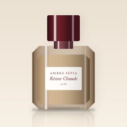 Parfum Résine Chaude envoûtant à la fève tonka – Ambre Sépia, flacon 30 ml
