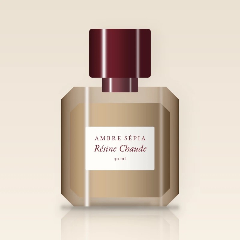 Parfum Résine Chaude envoûtant à la fève tonka – Ambre Sépia, flacon 30 ml