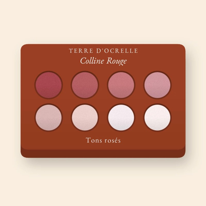 Palette yeux résistante à l'eau Colline Rouge – Terre d'Ocrelle, 9 × 1 g, teinte Tons rosés