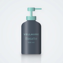 Gel douche Basalte bien-être – Vellaure, flacon-pompe 500 ml