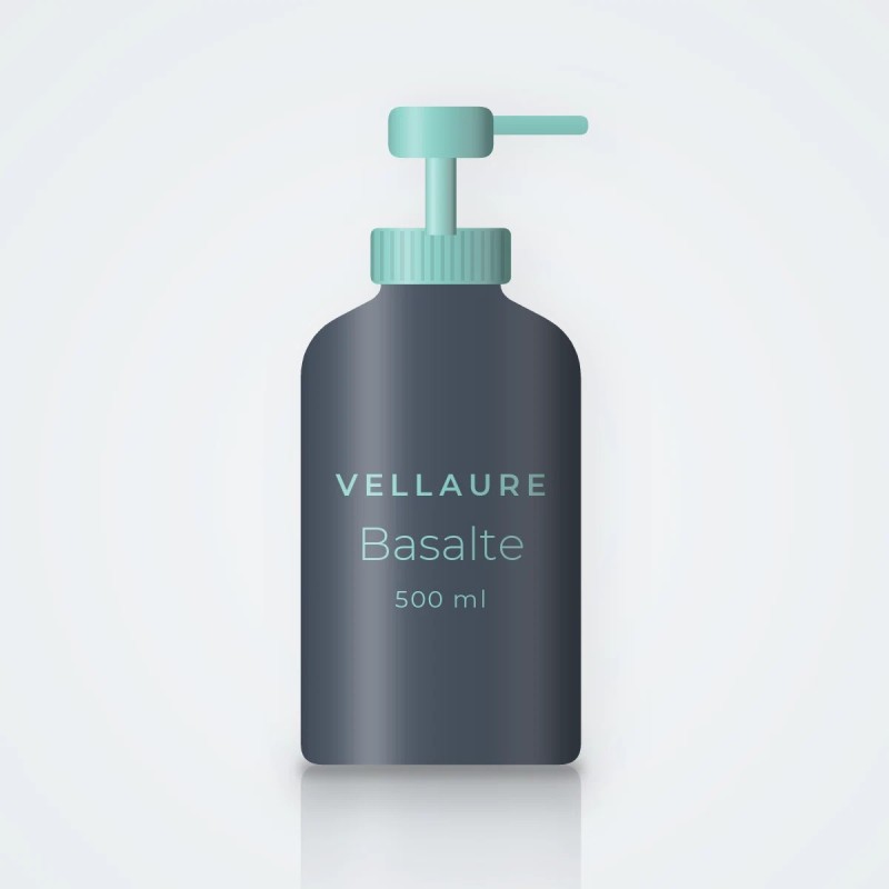 Gel douche Basalte bien-être – Vellaure, flacon-pompe 500 ml