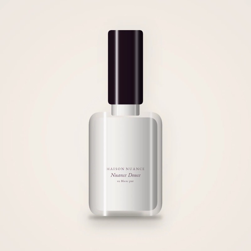 Vernis à ongles Nuance Douce à la camomille – Maison Nuance, flacon 12 ml, teinte 02 Blanc pur