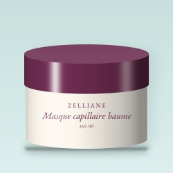 Masque capillaire baume à l'extrait de bambou – Zelliane, pot 250 ml