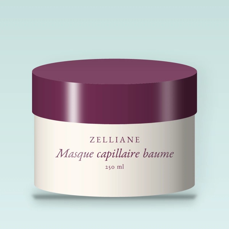 Masque capillaire baume à l'extrait de bambou – Zelliane, pot 250 ml