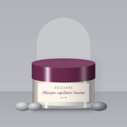 Masque capillaire baume à l'extrait de bambou – Zelliane, photo d'ambiance
