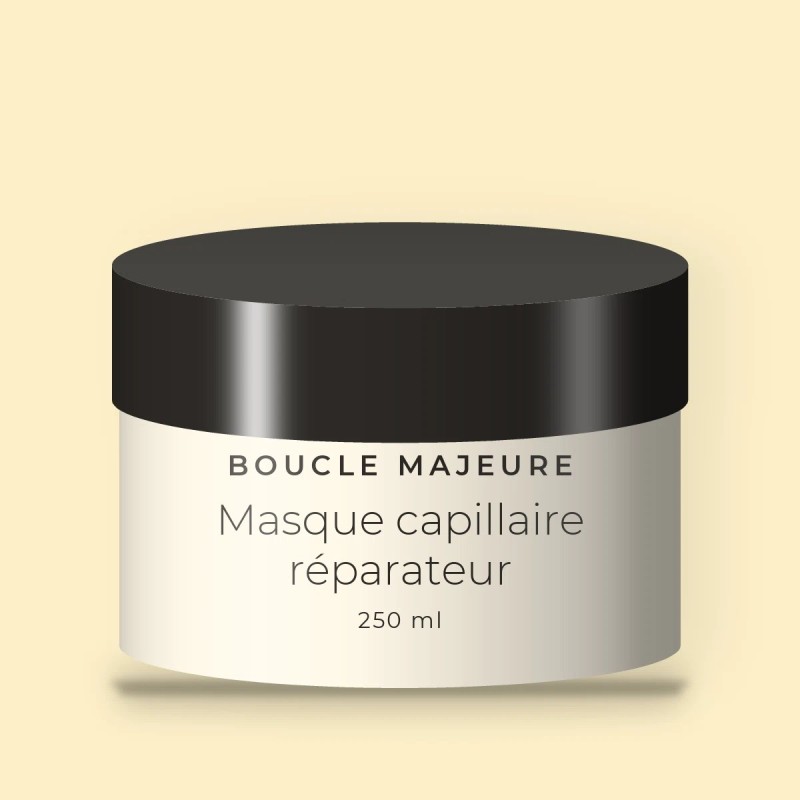 Masque capillaire réparateur aux extraits d'algues – Boucle Majeure, pot 250 ml