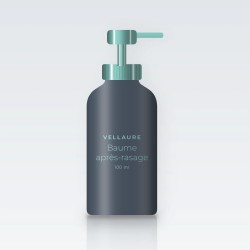 Baume après-rasage désaltérant au squalane végétal – Vellaure, flacon-pompe 100 ml