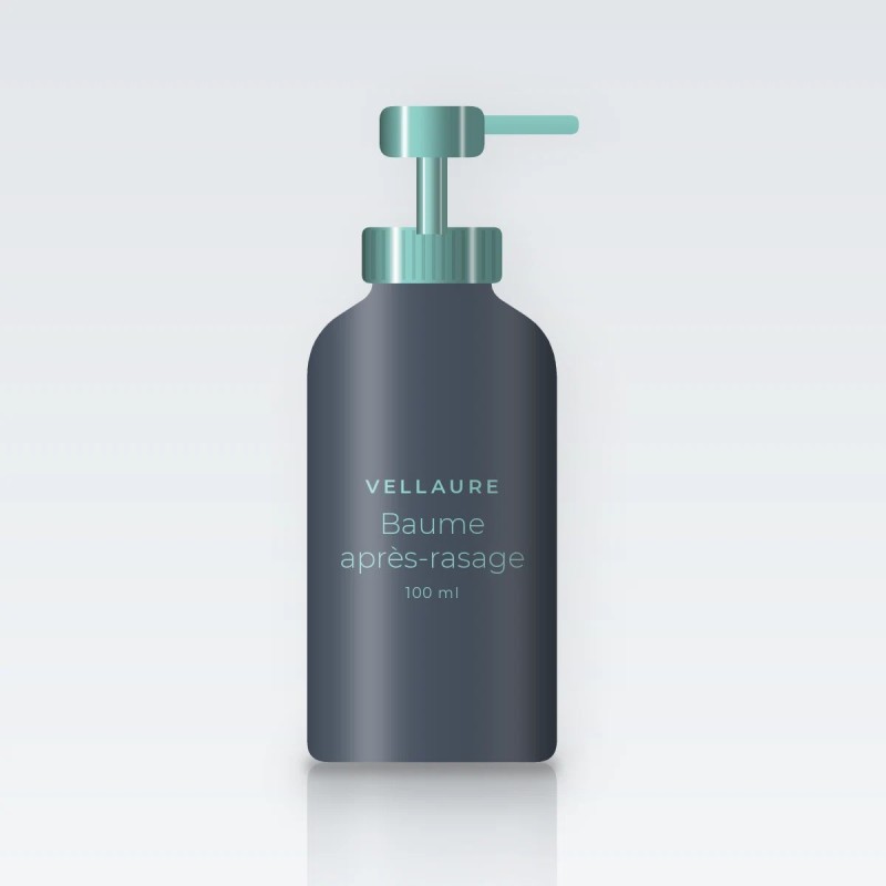 Baume après-rasage désaltérant au squalane végétal – Vellaure, flacon-pompe 100 ml