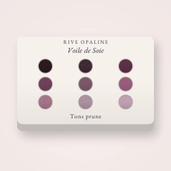 Palette yeux signature Voile de Soie – Rive Opaline, 12 × 1 g, teinte Tons prune