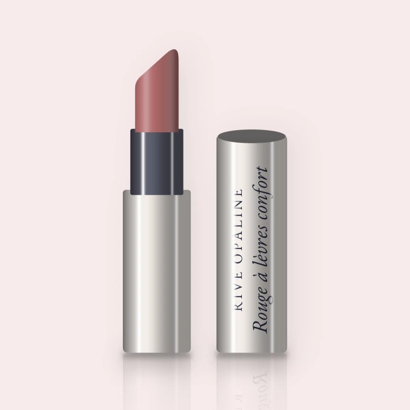 Rouge à lèvres confort au beurre de mangue – Rive Opaline, étui 3,5 g, teinte 03 Bois de rose