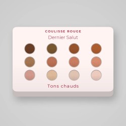 Palette yeux Dernier Salut à l'huile de raisin – Coulisse Rouge, 4 × 1,2 g, teinte Tons chauds