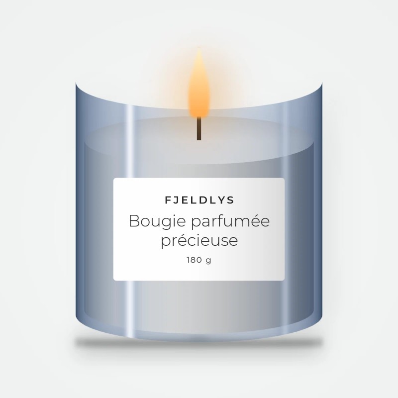 Bougie parfumée précieuse au poivre noir – Fjeldlys, pot en verre 180 g