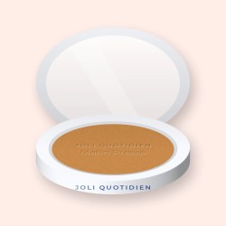 Enlumineur Matin Pressé effet seconde peau – Joli Quotidien, boîtier 7 g, teinte Ambre