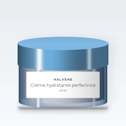 Crème hydratante perfectrice à l'acide hyaluronique – Halvène, pot 40 ml