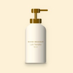Nettoyant visage Lait Tendre à l'extrait de calendula – Mardi Douceur, flacon-pompe 150 ml