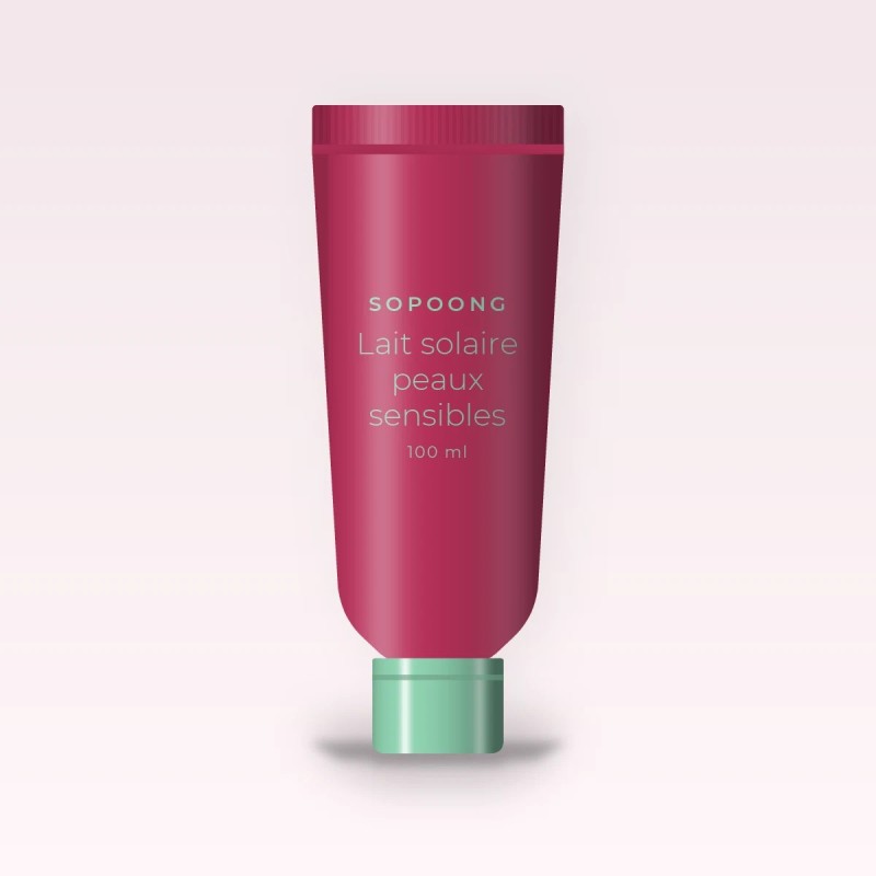 Lait solaire peaux sensibles à la carotte SPF 50 – Sopoong, tube 100 ml