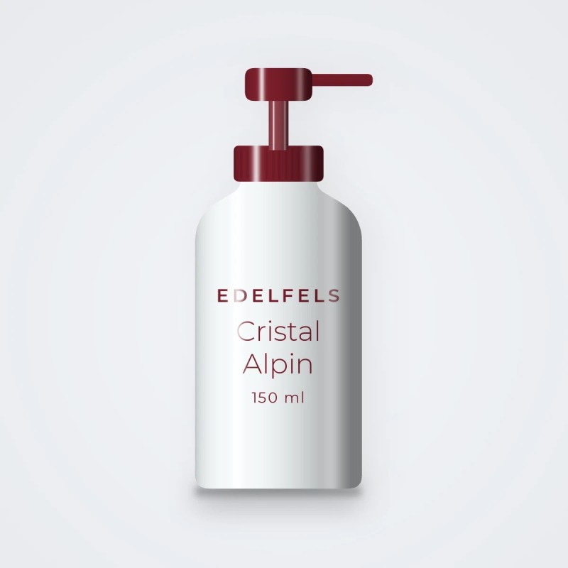 Nettoyant visage fraîcheur Cristal Alpin – Edelfels, flacon-pompe 150 ml