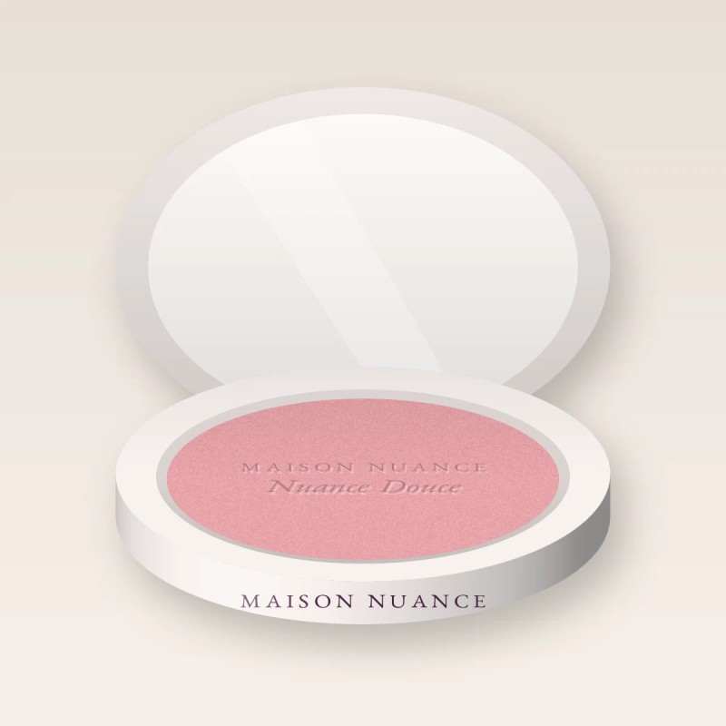 Blush haute pigmentation Nuance Douce – Maison Nuance, boîtier 6 g, teinte 01 Rose poudré
