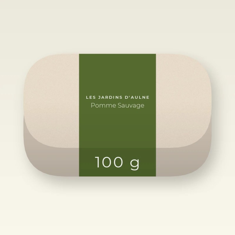 Savon Pomme Sauvage surgras au curcuma – Les Jardins d'Aulne, pain 100 g