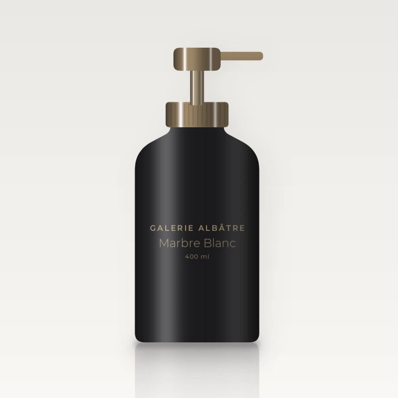 Marbre Blanc nettoyant visage sans savon – Galerie Albâtre, flacon-pompe 400 ml