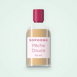 Huile corps Pêche Douce à la noix de macadamia – Sopoong, flacon 50 ml