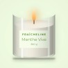 Bougie parfumée Menthe Vive au genévrier – Fraîcheline, pot en verre 300 g