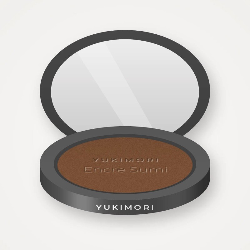 Poudre Encre Sumi à l'huile de macadamia – Yukimori, boîtier 12 g, teinte 14 Moka