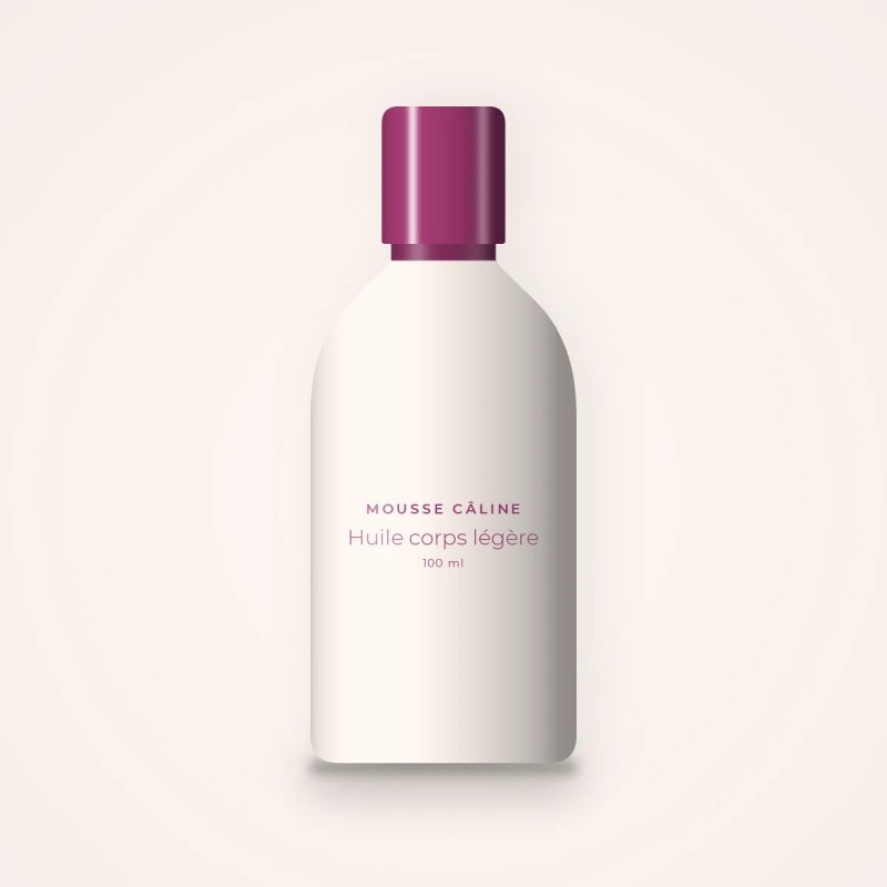 Huile corps sèche légère à la bourrache – Mousse Câline, flacon 100 ml