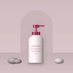 Gel douche et bain fraîcheur à la camomille – Sopoong, photo d'ambiance