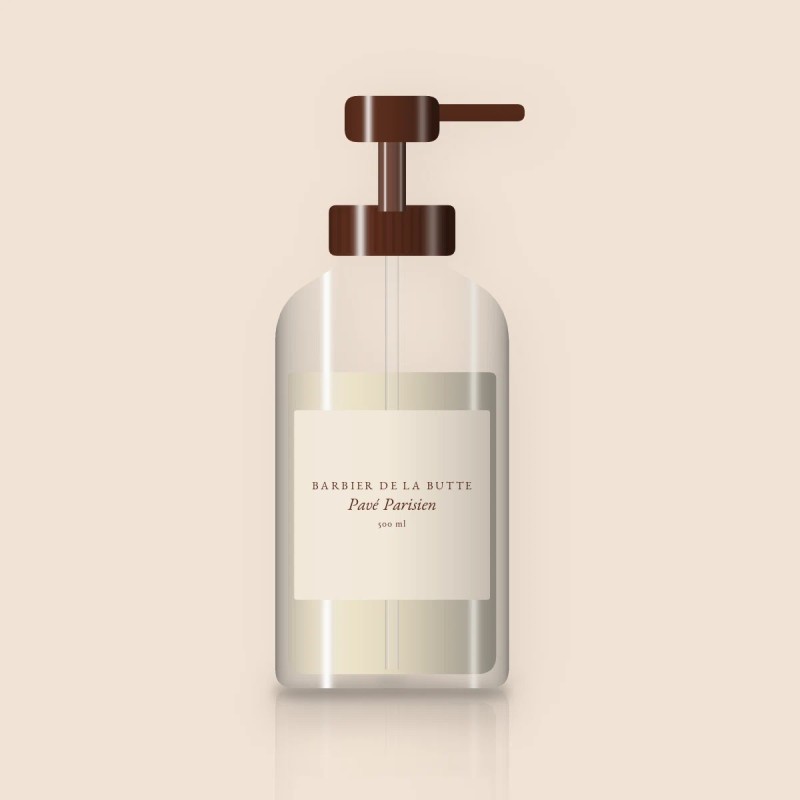 Shampooing désaltérant Pavé Parisien – Barbier de la Butte, flacon-pompe 500 ml