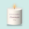 Bougie parfumée Hammam délicate – Zelliane, pot en verre 180 g