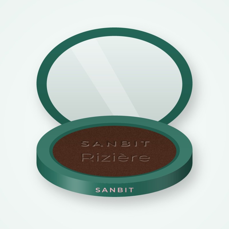 Terre de soleil Rizière au monoï – Sanbit, boîtier 15 g, teinte 13 Ébène doré
