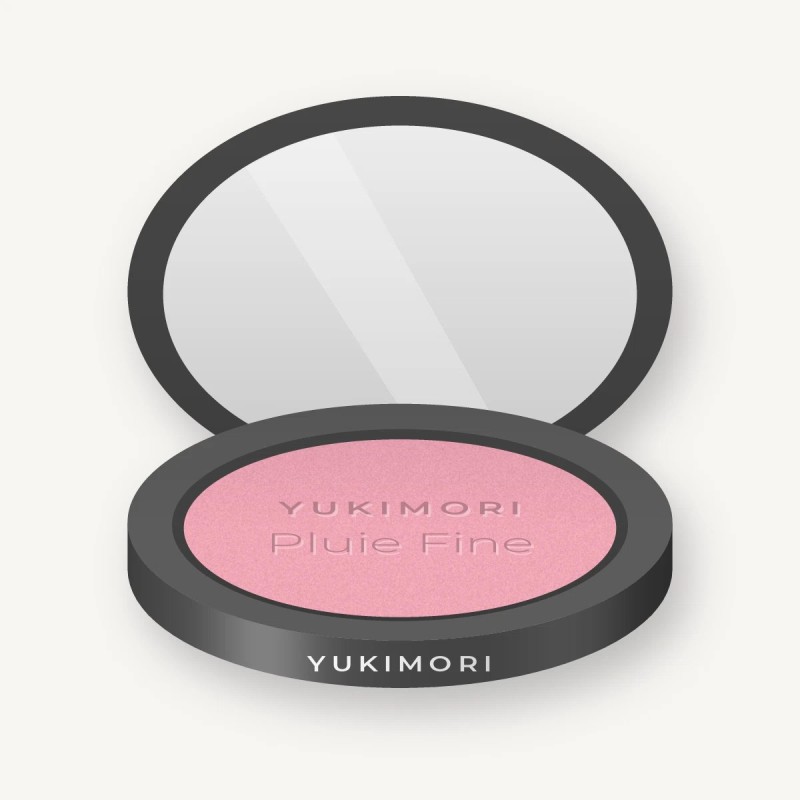Blush Pluie Fine anti-fatigue – Yukimori, boîtier 6 g, teinte 02 Rose tendre