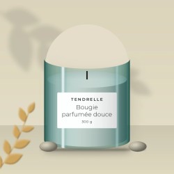 Bougie parfumée douce au sapin baumier – Tendrelle, photo d'ambiance