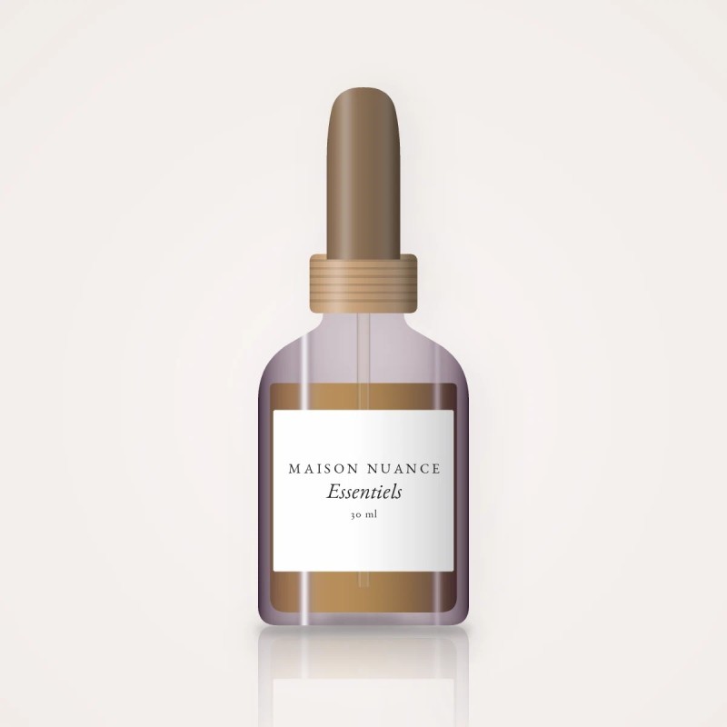 Huile capillaire brillance miroir Essentiels – Maison Nuance, flacon compte-gouttes 30 ml