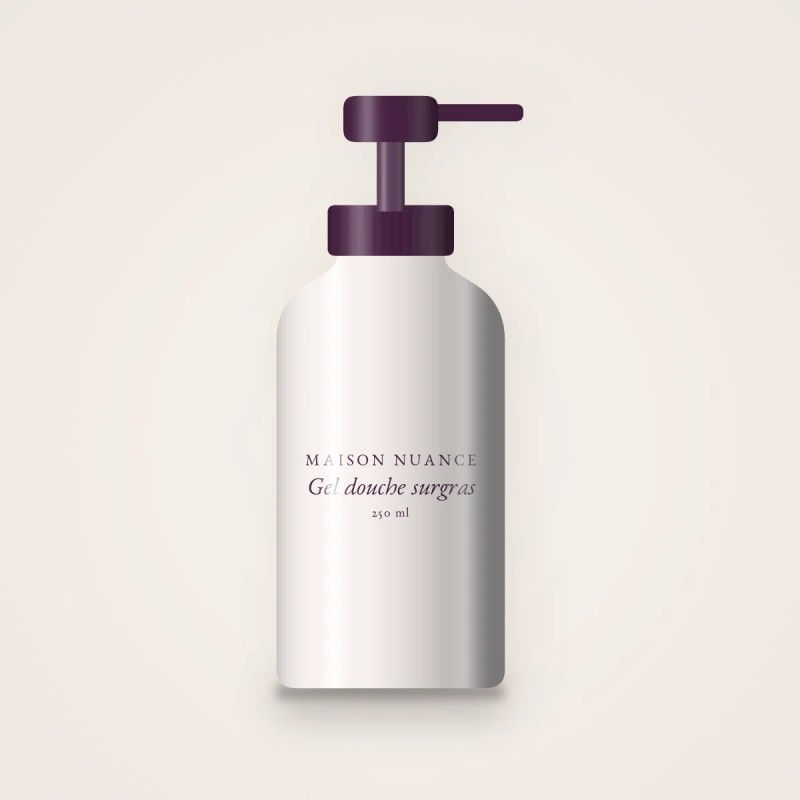 Gel douche et bain surgras au thé vert – Maison Nuance, flacon-pompe 250 ml