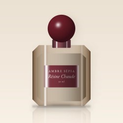 Parfum Résine Chaude sibyllin – Ambre Sépia, flacon 30 ml