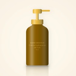 Crème hydratante de nuit à l'acide hyaluronique – Mardi Douceur, flacon-pompe 40 ml