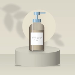Gel douche Tempête Blanche à l'huile d'avocat – Mélèze & Givre, photo d'ambiance